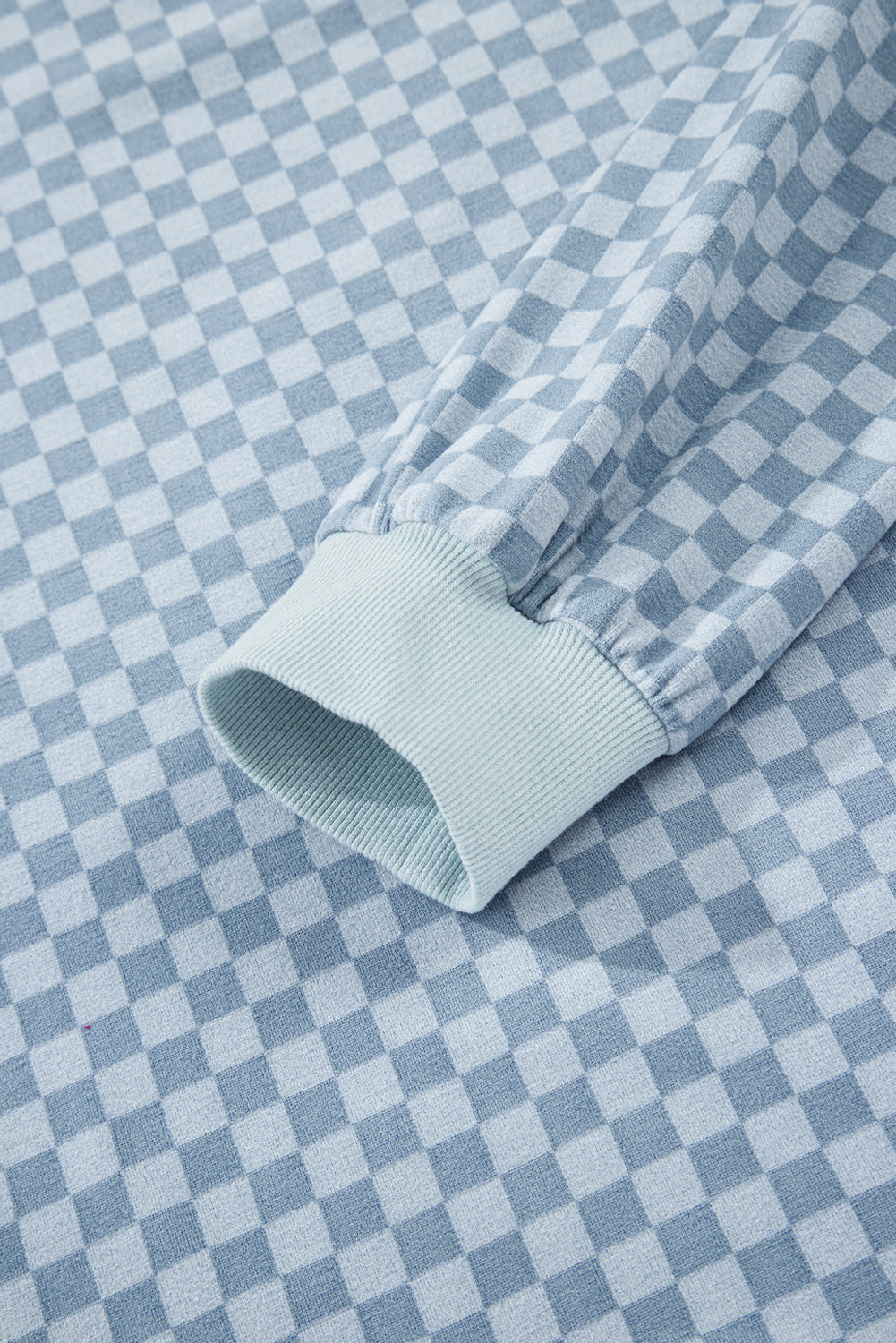 Blue Checkerboard Long Sleeve Pullover and Shorts Set (Warehouse Exclusive)