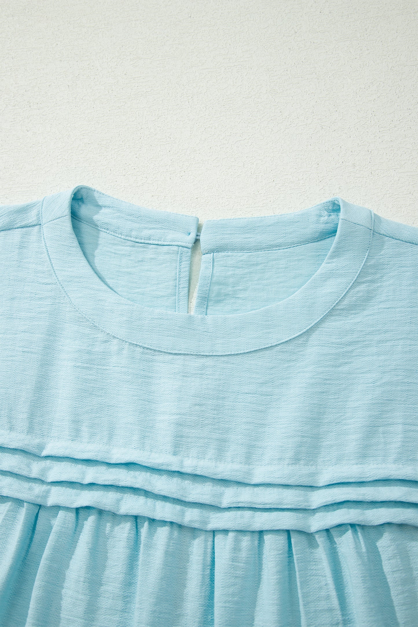 Half Sleeve Pleated Babydoll Blouse - Available in Blue and Yellow