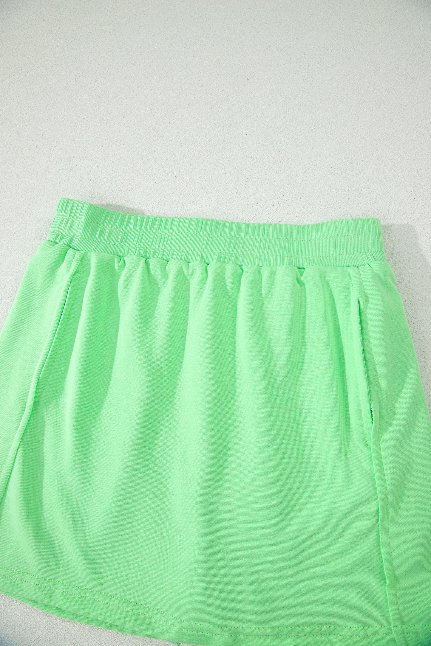 Slim Cropped Tank Top & Elastic Waist Mini Skort 2-Piece Outfit