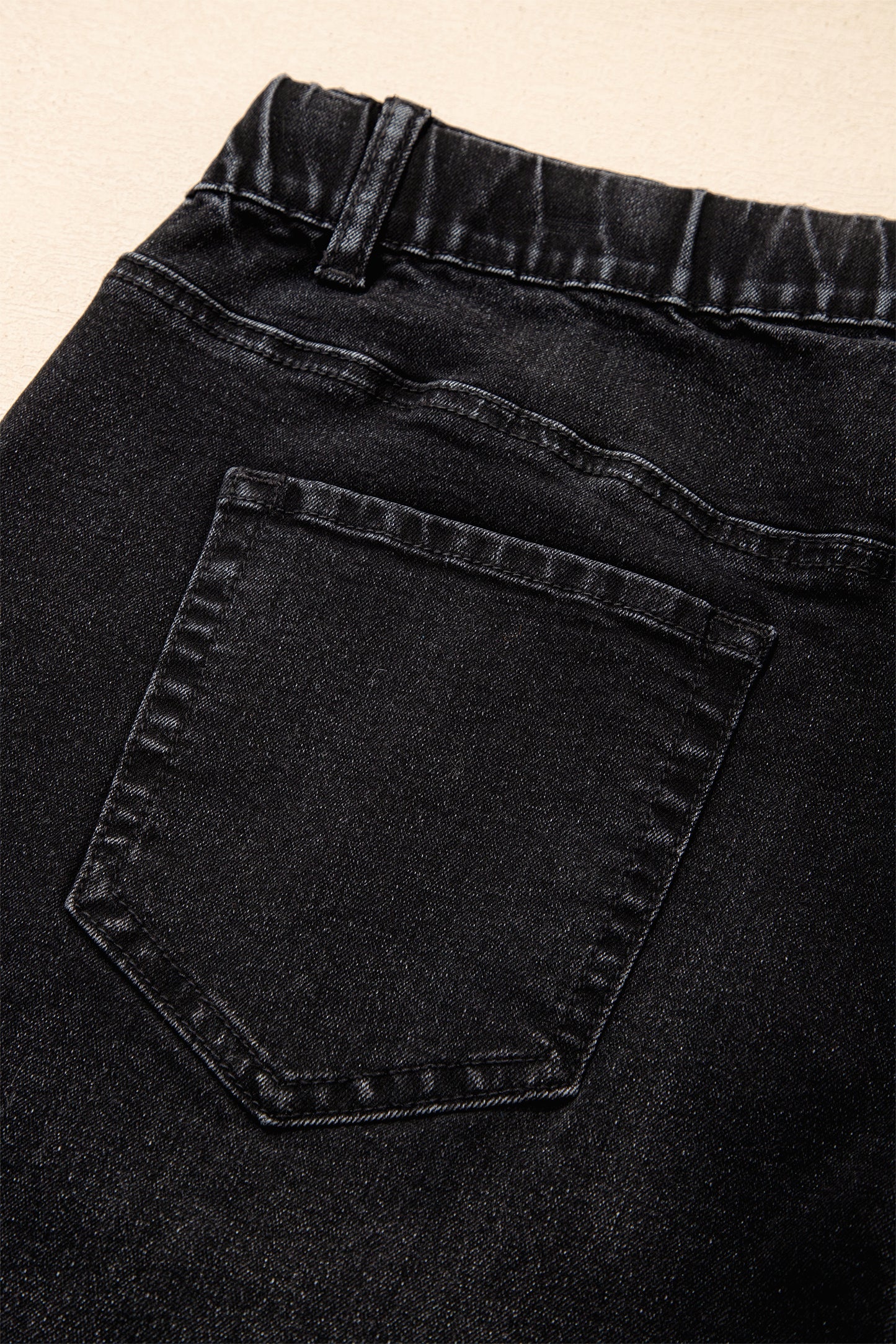 Blue Acid Wash Contrast Lace-up Plus Size Jeans