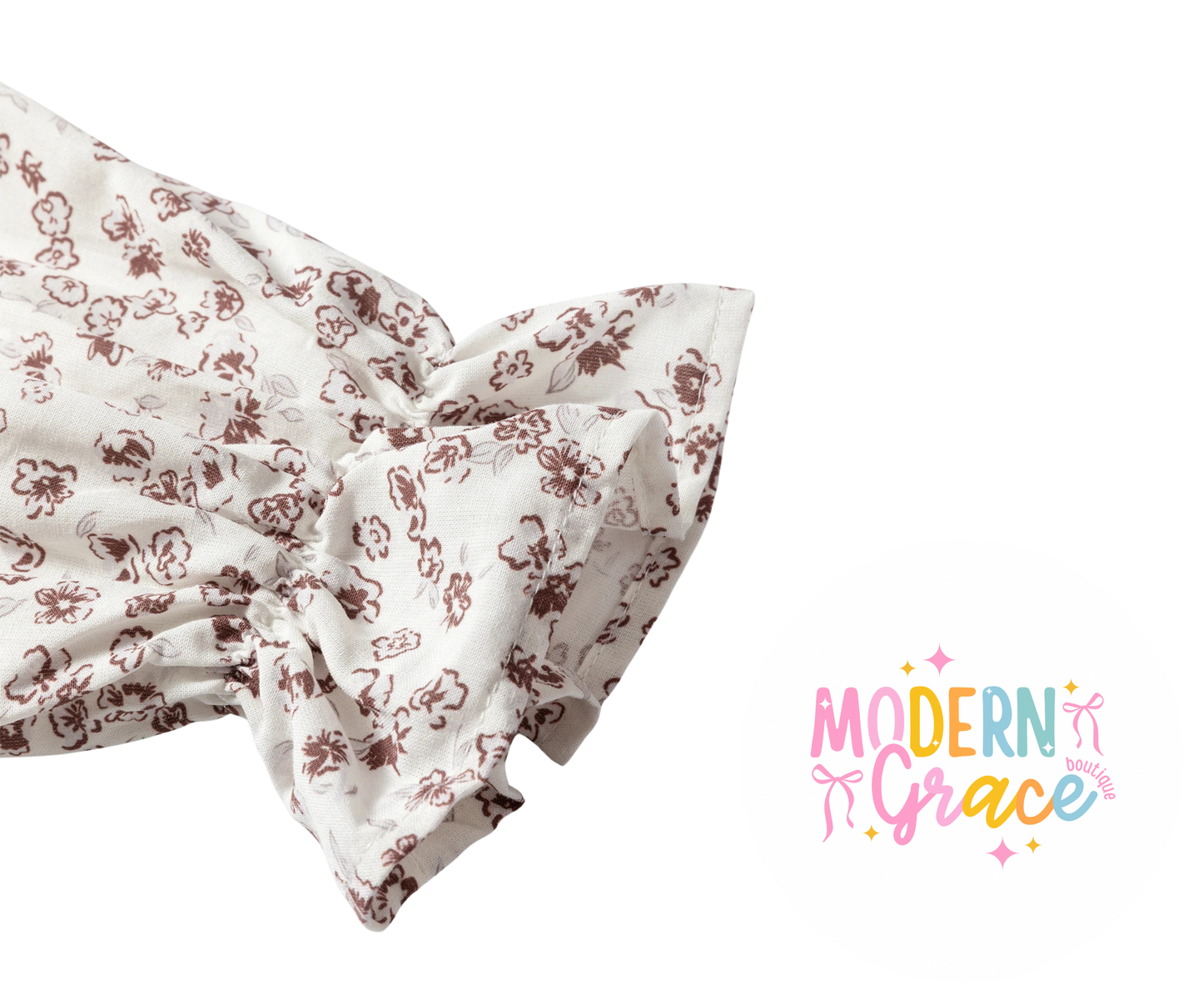 White Bow Tie Front Floral Print Peplum Blouse