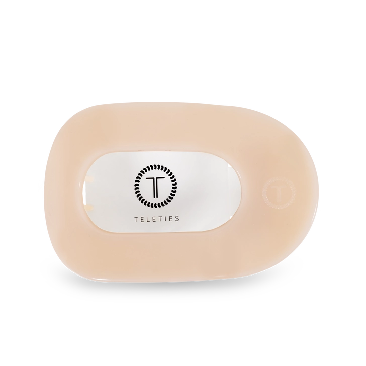 Round Flat Hair Clip | Large | Almond Beige