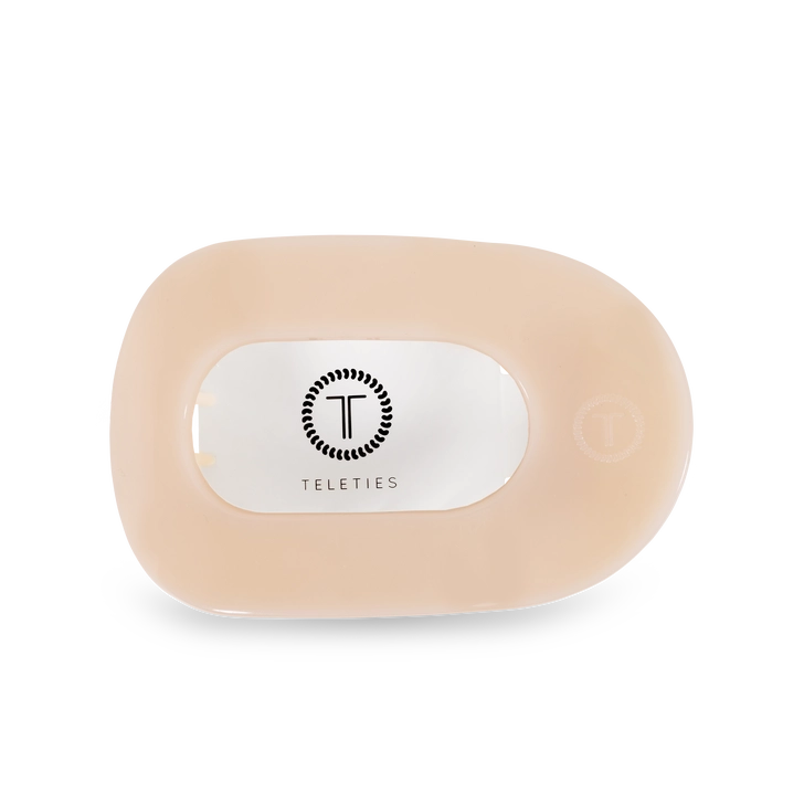 Round Flat Hair Clip | Med. | Almond Beige