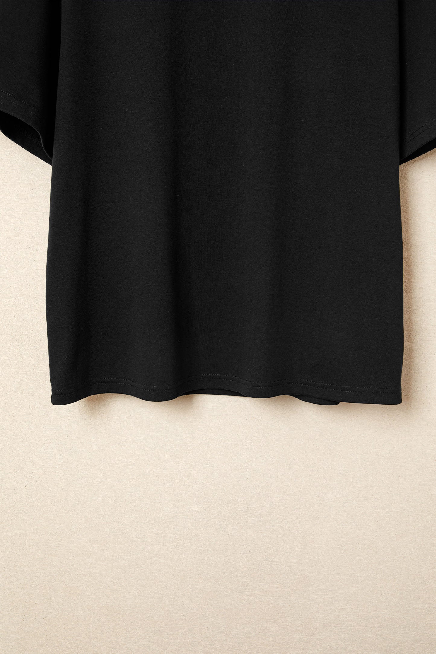 Solid Color High Neck Oversize Tee