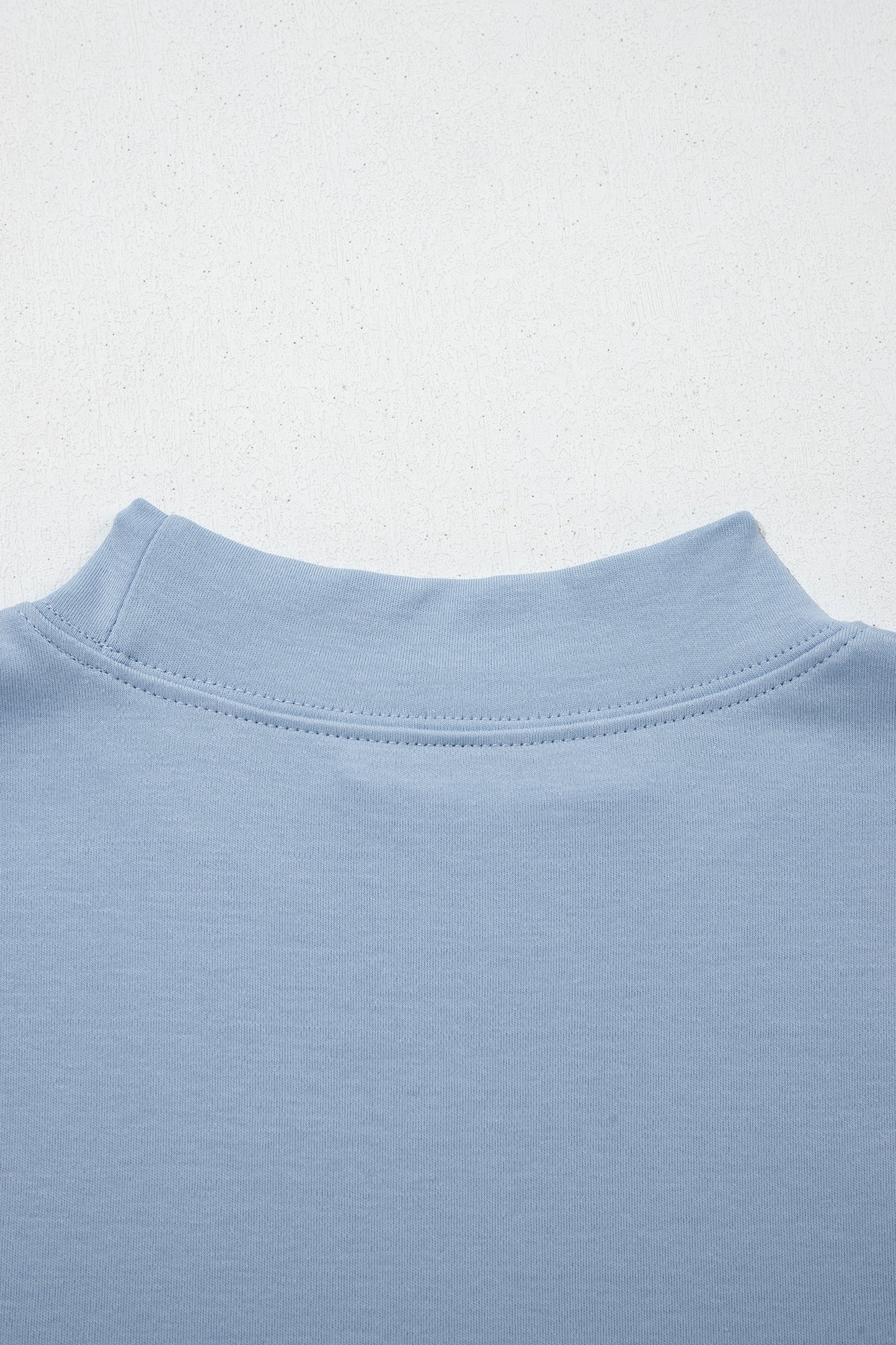 Solid Color High Neck Oversize Tee