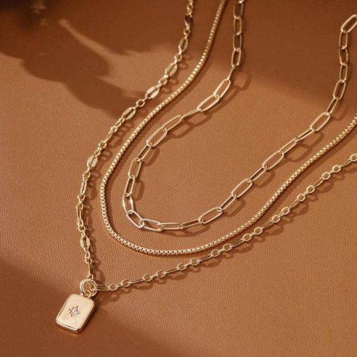 18K Stainless Steel Tarnish Free Layered Necklace