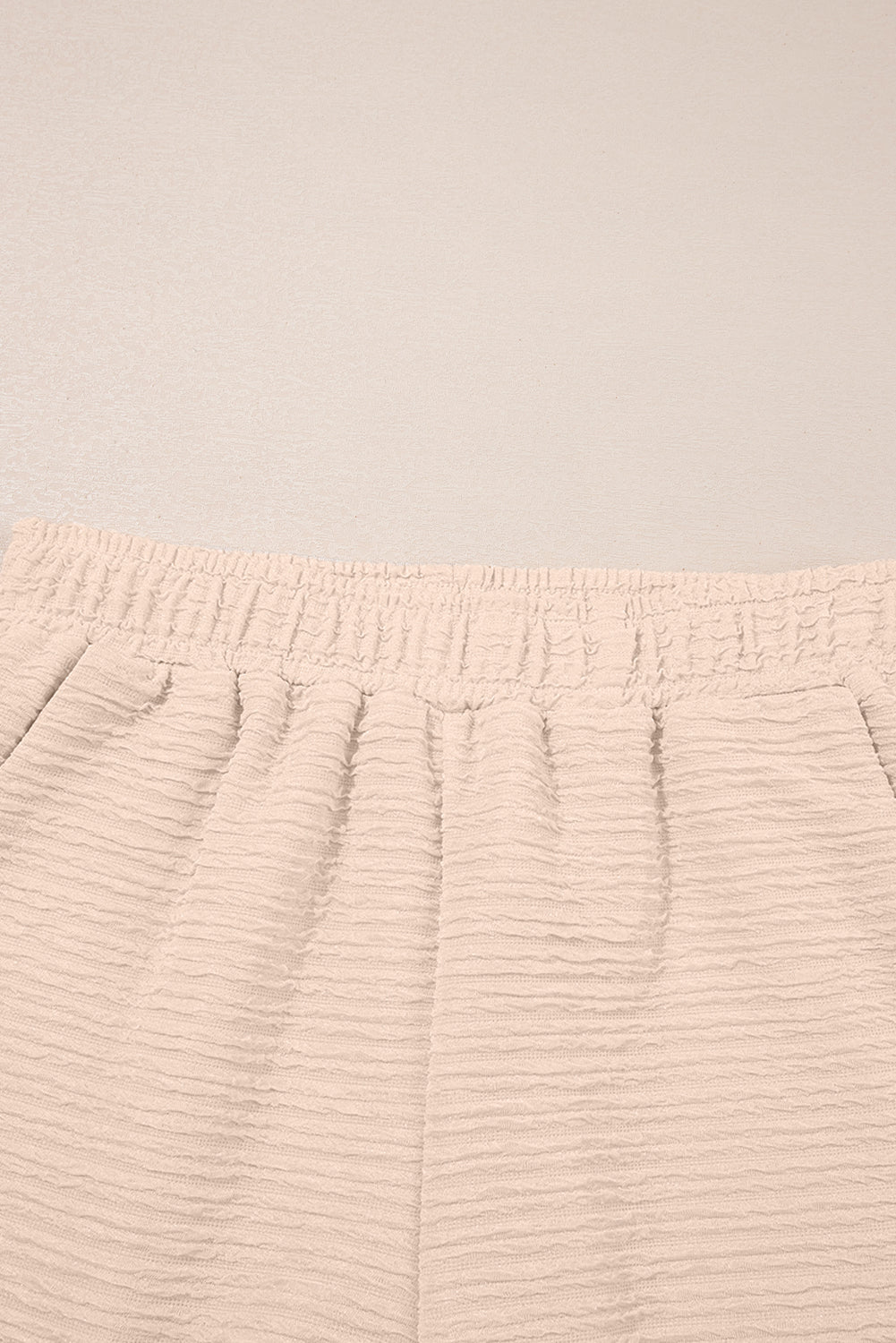Apricot Textured V Neck T Shirt and Shorts Set (Warehouse Exclusives)