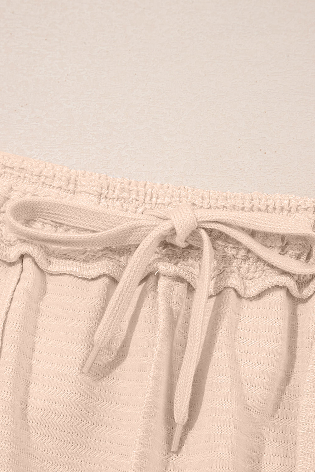 Apricot Textured V Neck T Shirt and Shorts Set (Warehouse Exclusives)