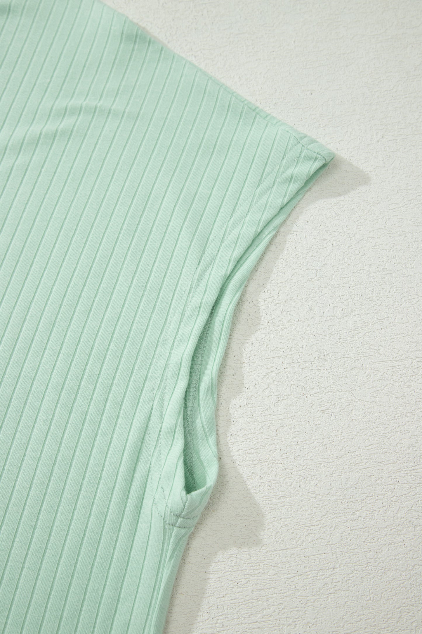 Curvy Aqua Plus Size Ribbed Color Block Trim Drawstring Shorts 2pcs Set