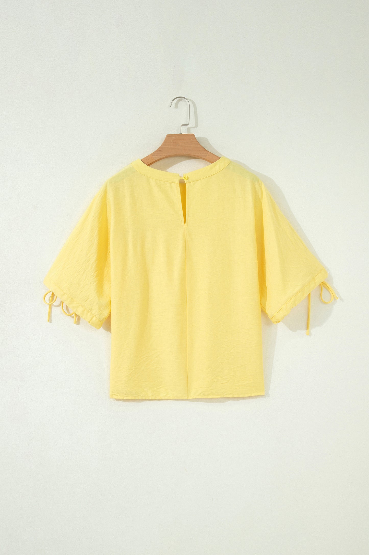 Half Sleeve Pleated Babydoll Blouse - Available in Blue and Yellow