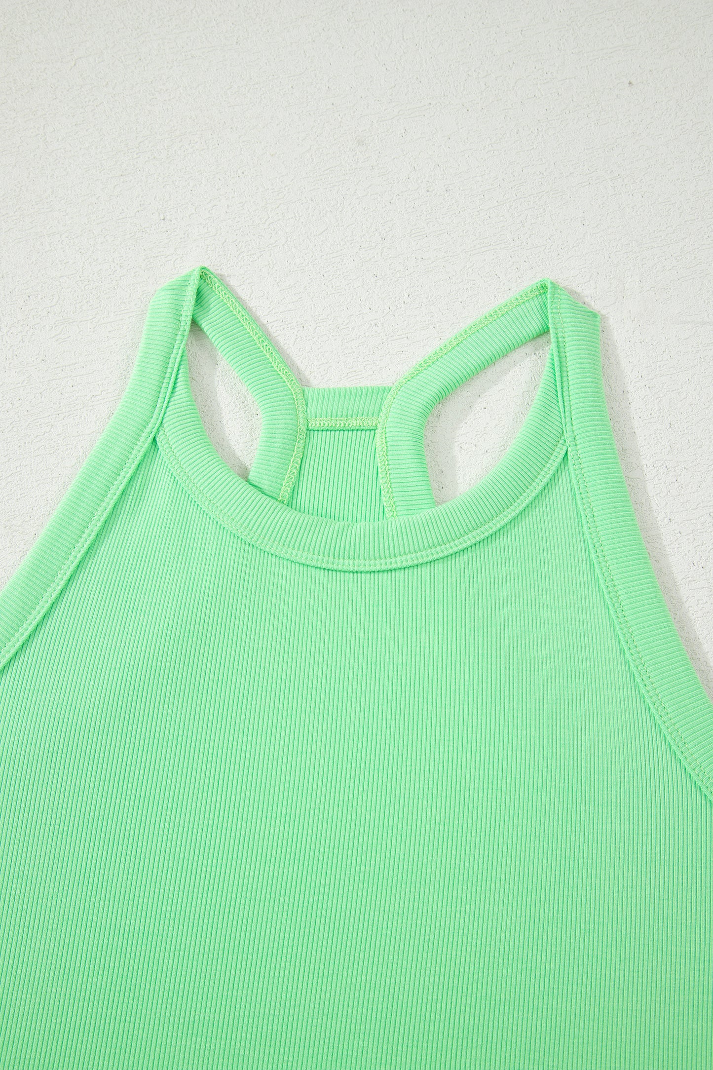 Slim Cropped Tank Top & Elastic Waist Mini Skort 2-Piece Outfit