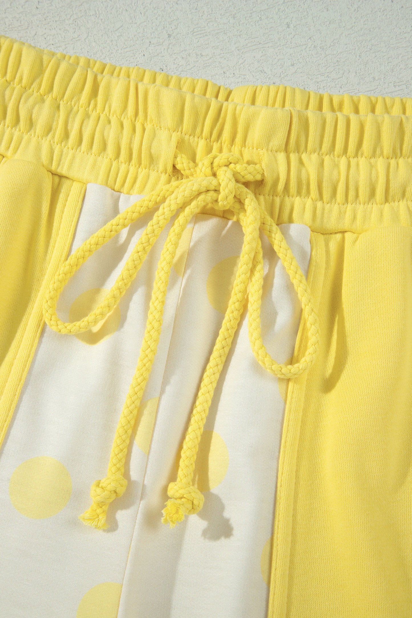 Polka Dot Color Block Wide Leg Pant Set