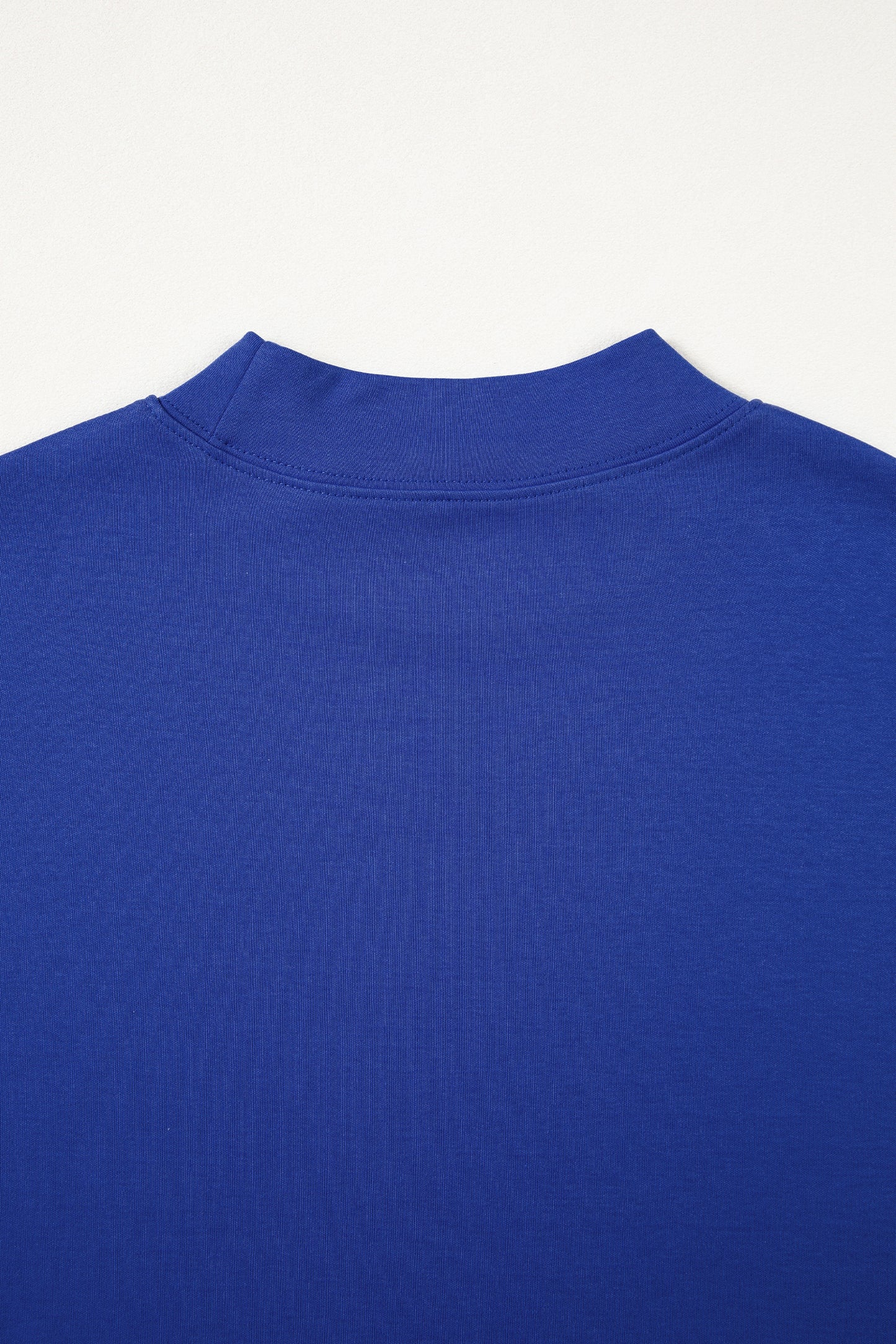 Solid Color High Neck Oversize Tee