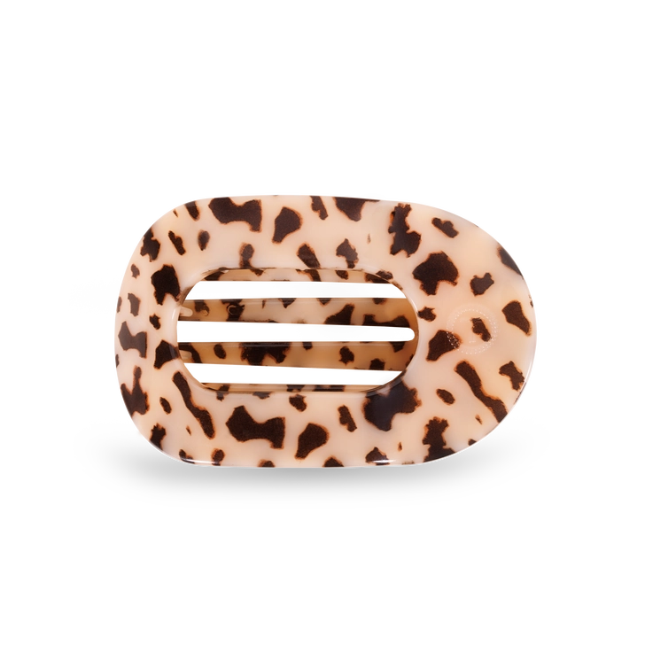 Round Flat Hair Clip | Med. | Blonde Tortoise