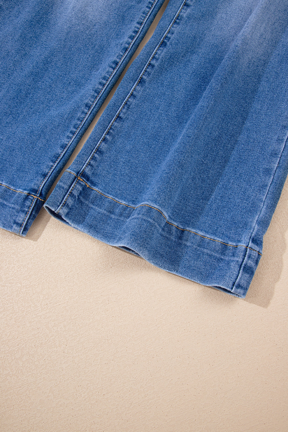 Sky blue cropped high-rise wide-leg jeans by Modern Grace, featuring a relaxed fit and stylish design, exclusive to Warehouse.
