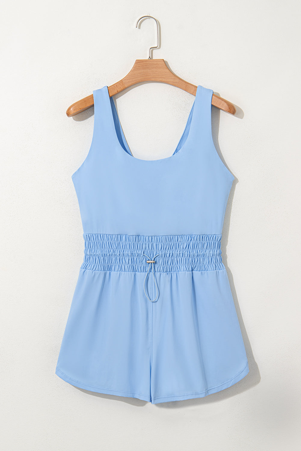 Sleeveless Drawstring Cinched Waist Romper (Warehouse Exclusive)