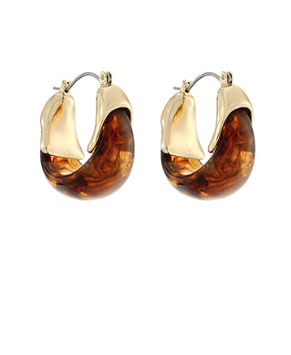Modern Grace graduated and marble acrylic hoop earrings featuring layered, colorful acrylic circles for a stylish, contemporary look.