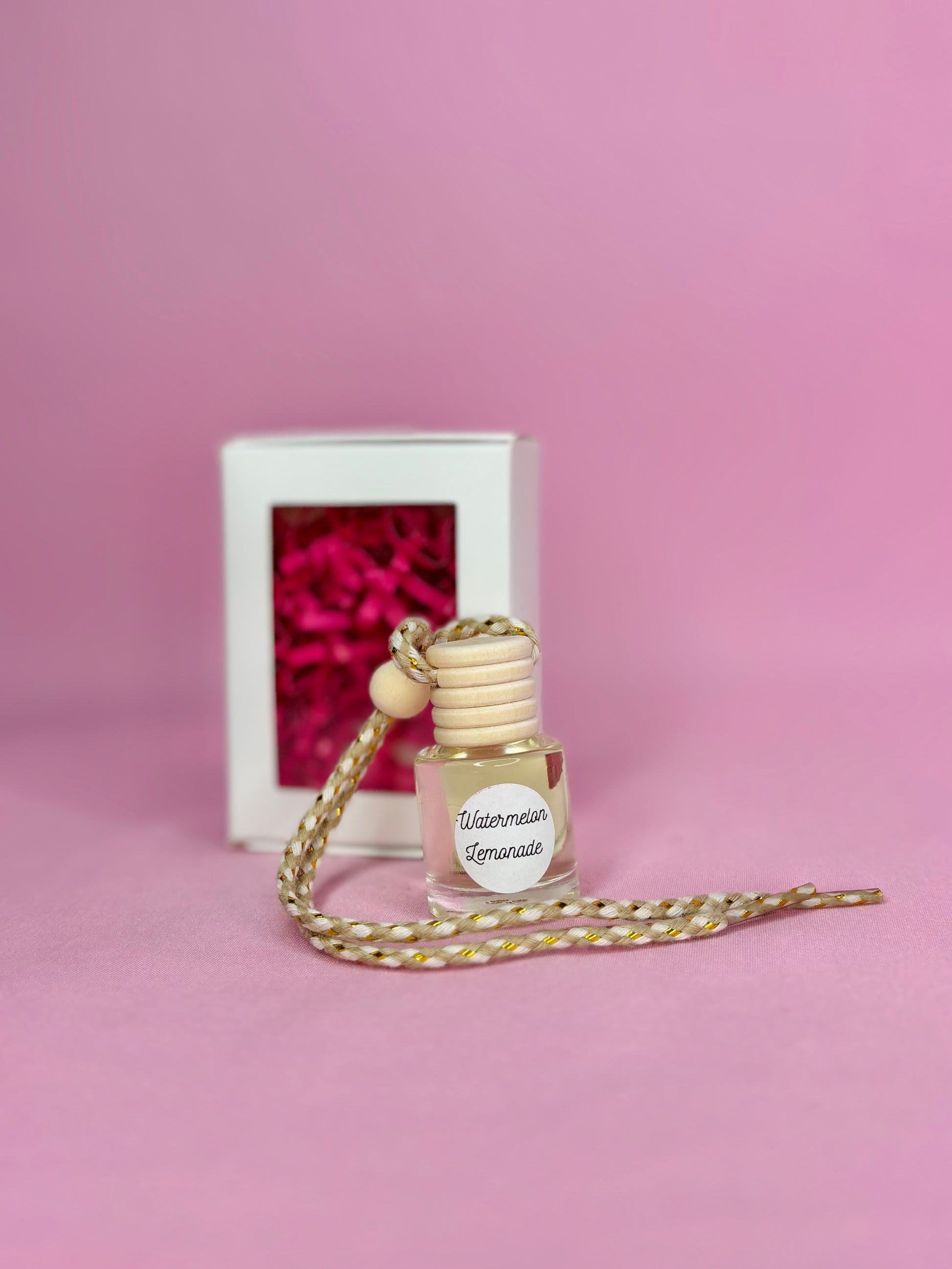 Modern Grace watermelon lemonade car diffuser freshie, a stylish air freshener for vehicles with 20+ scent options.