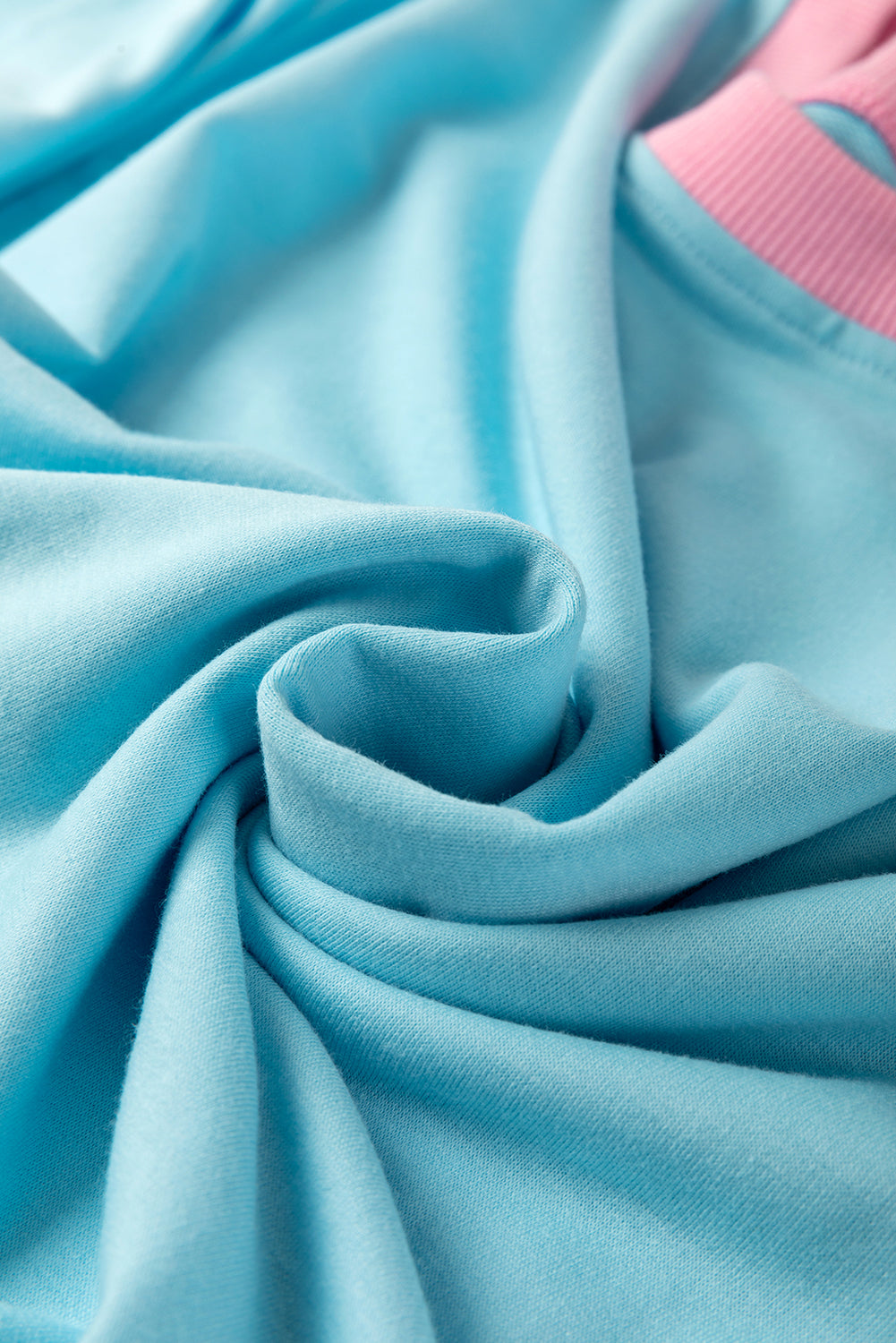 Turquoise plus size contrast trim T-shirt and skirt set by Modern Grace, casual plus size loungewear, warehouse exclusive.