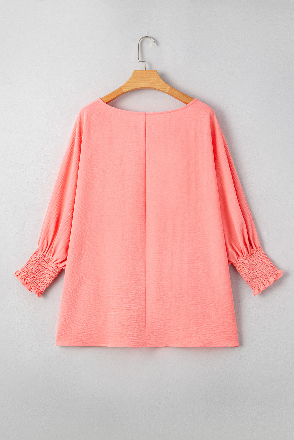 Peach Half Sleeve Plus Size Textured Blouse (Warehouse Exclusives)