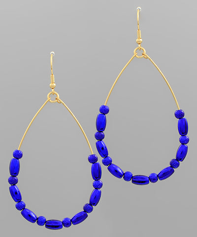Beaded teardrop earrings by Modern Grace featuring intricate beadwork and elegant teardrop shape for stylish accessories