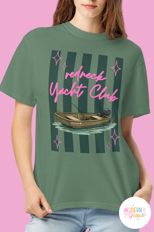 Redneck Yacht Club - Unisex Garment-Dyed Heavyweight Comfort Colors Short Sleeve T-Shirt