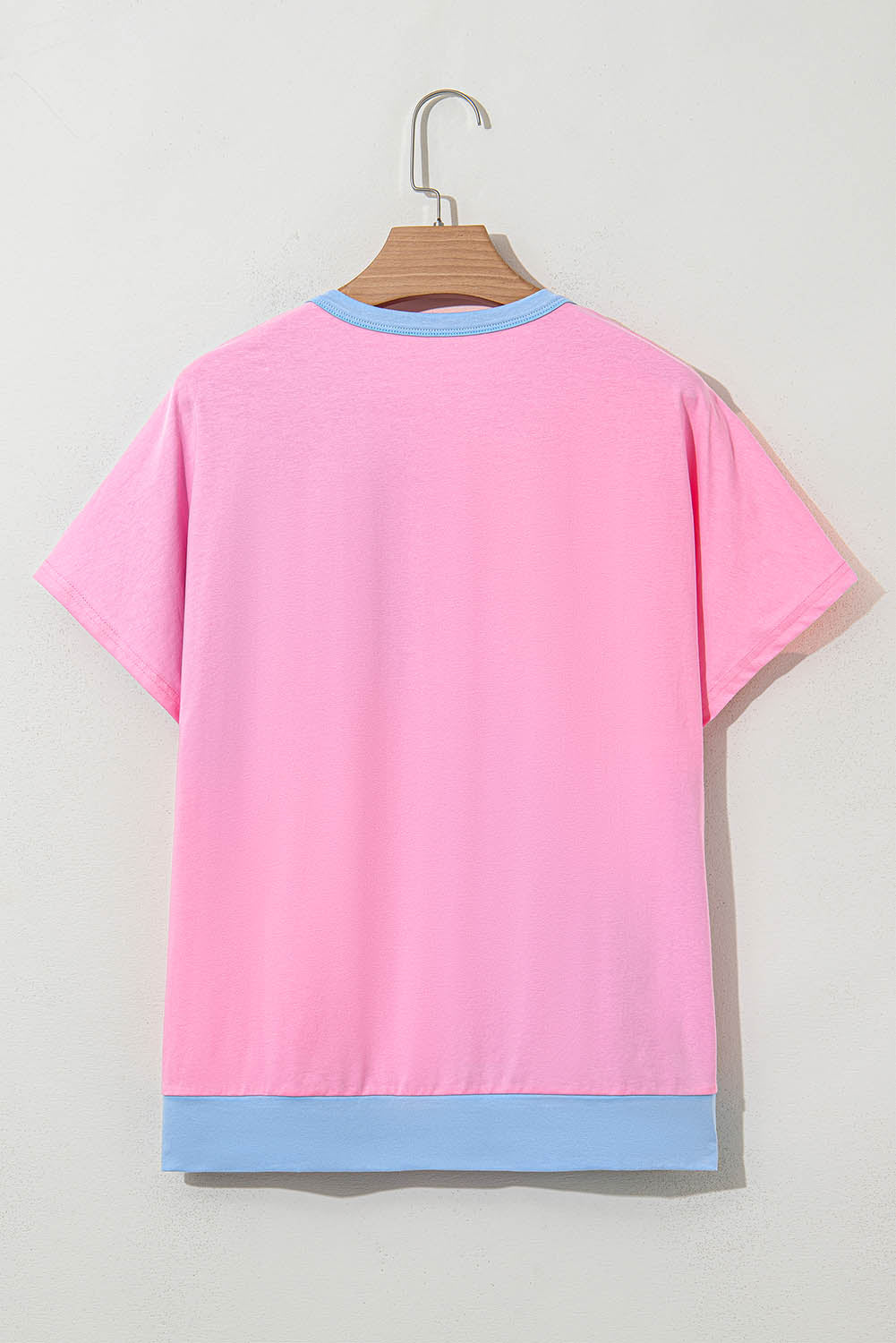 Modern Grace Myosotis Two Tone Half Buttons Collared T-Shirt, stylish casual top with contrasting collar and button details.