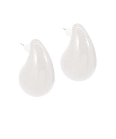 Color-coated teardrop earrings in six vibrant shades, stylish jewelry by Modern Grace featuring sleek, modern design.