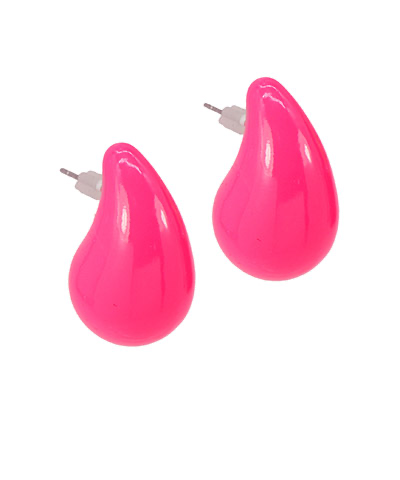 Color coated teardrop earrings in six vibrant shades, stylish jewelry by Modern Grace with a sleek teardrop design.