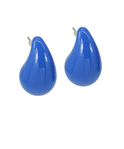Color coated teardrop earrings in six vibrant shades, stylish jewelry accessories by Modern Grace.