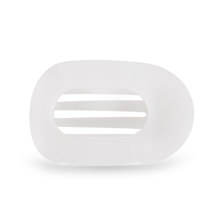 Round Flat Hair Clip | Med. | Coconut White