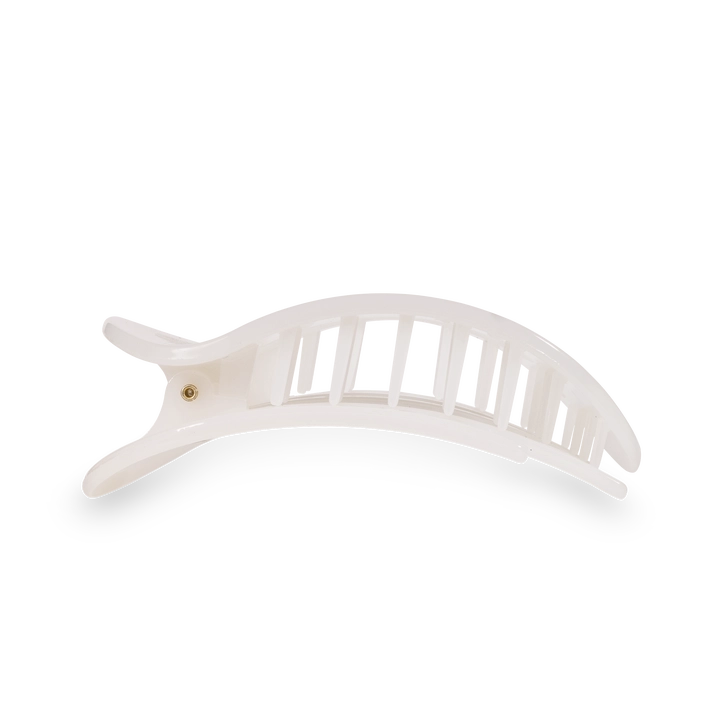 Round Flat Hair Clip | Med. | Coconut White